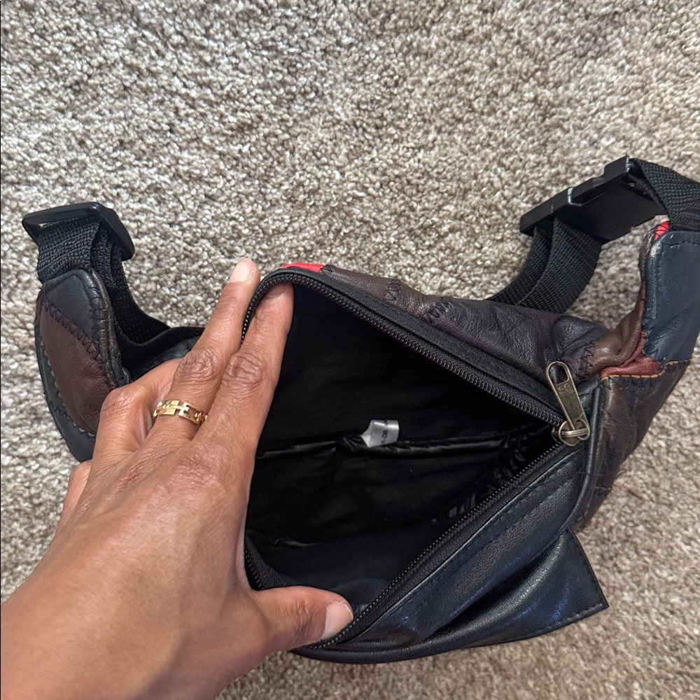 Vintage Patchwork Leather Fanny Pack - image 7